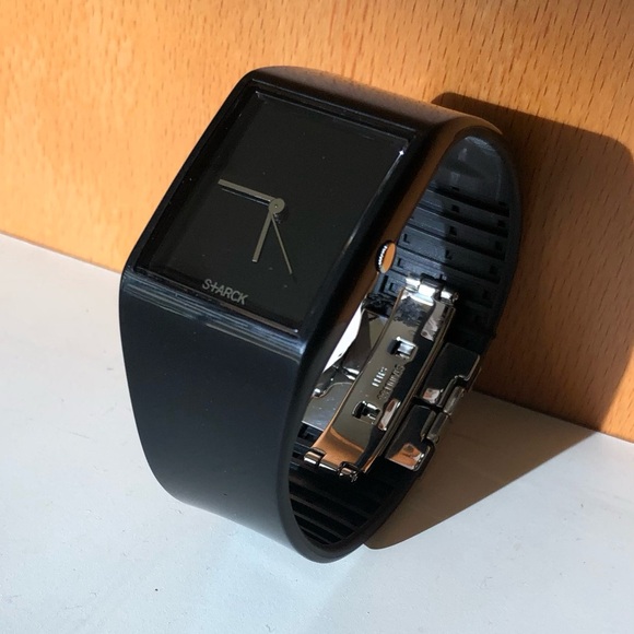 Philippe Starck Fossil BLACK Economique Analog Watch RARE! - Picture 2 of 10